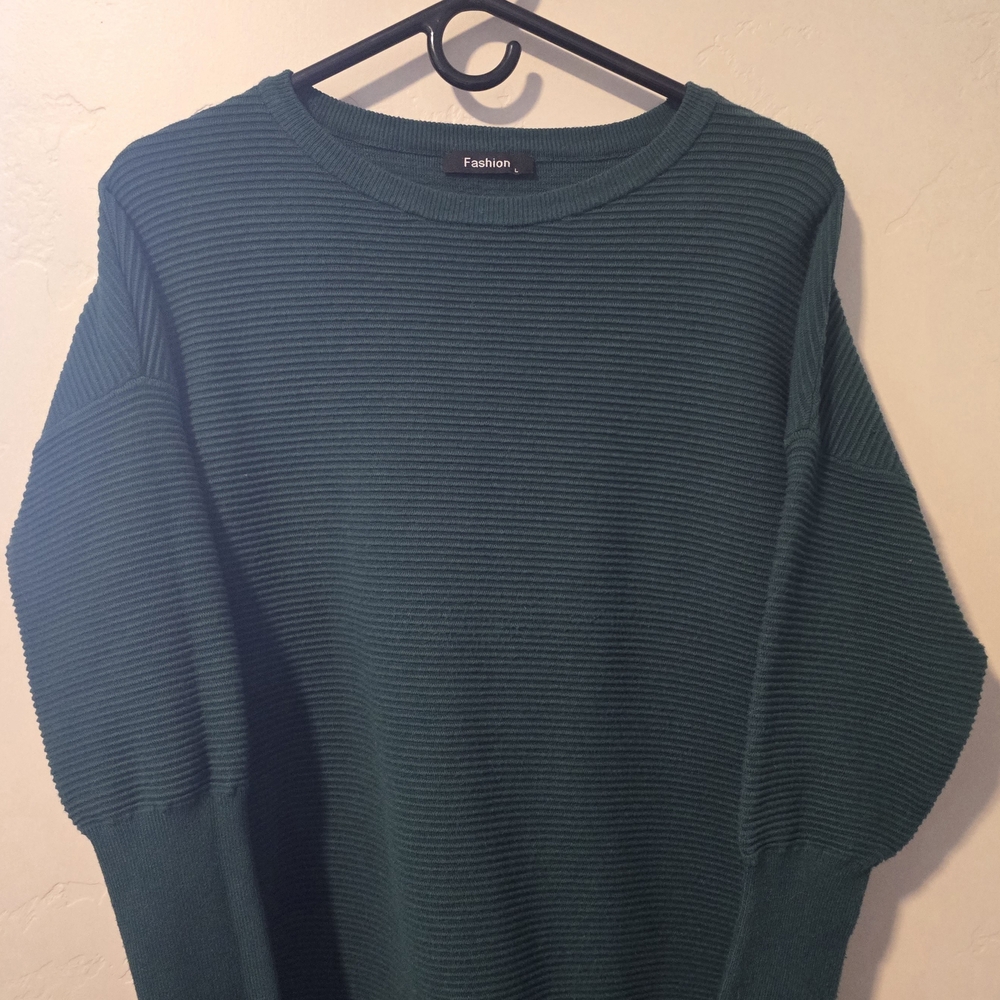 Amazon Teal Ribbed Women's Sweater